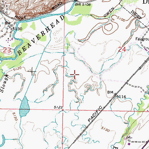 Topographic Map of 07S09W24CBCD01 Well, MT