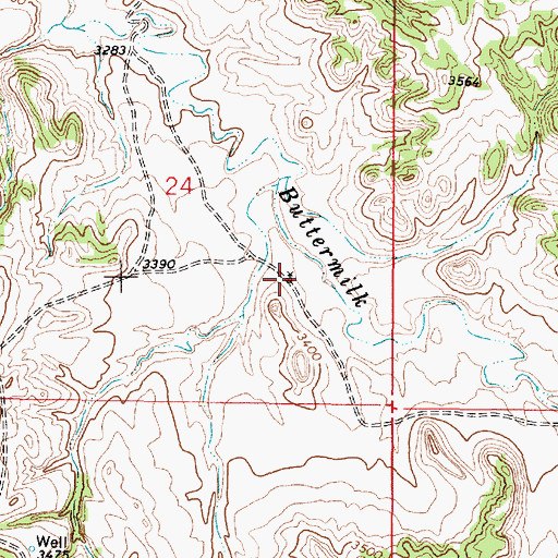 Topographic Map of 07S49E24DACC01 Well, MT
