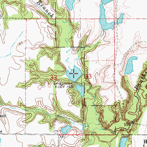 Topographic Map of Butler Lake Number Two, AR
