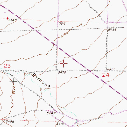Topographic Map of 07S10W24BCCA01 Well, MT
