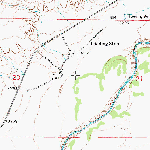 Topographic Map of 07S49E20AD__01 Well, MT