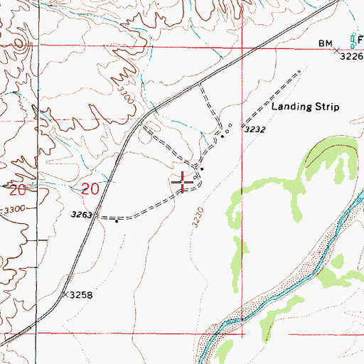 Topographic Map of 07S49E20ADCC01 Well, MT