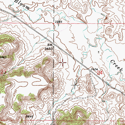 Topographic Map of 07S48E24BCDB01 Well, MT