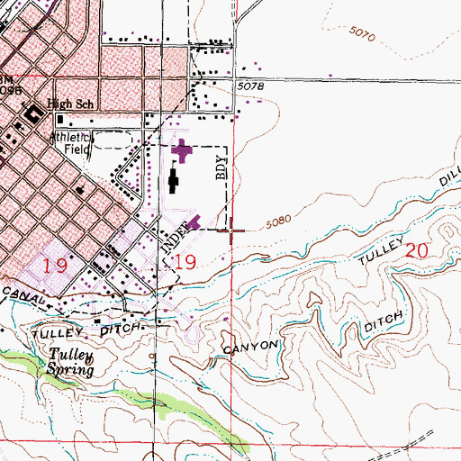 Topographic Map of 07S08W19ADD_02 Well, MT