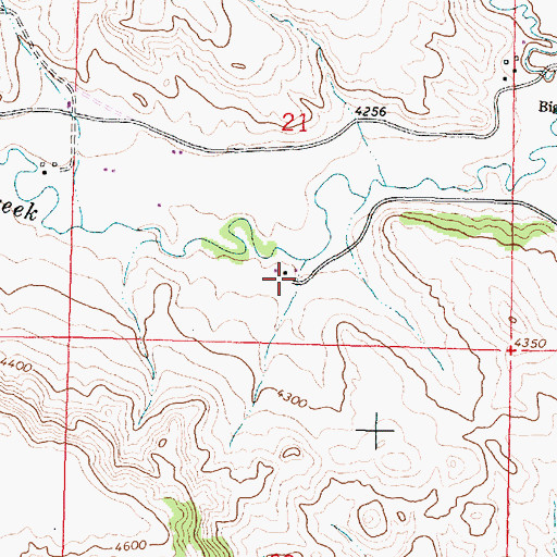 Topographic Map of 07S39E21CDA_02 Well, MT