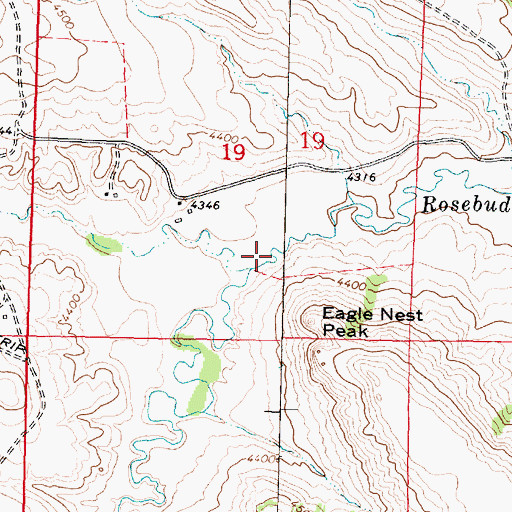 Topographic Map of 07S39E19DCB_01 Spring, MT