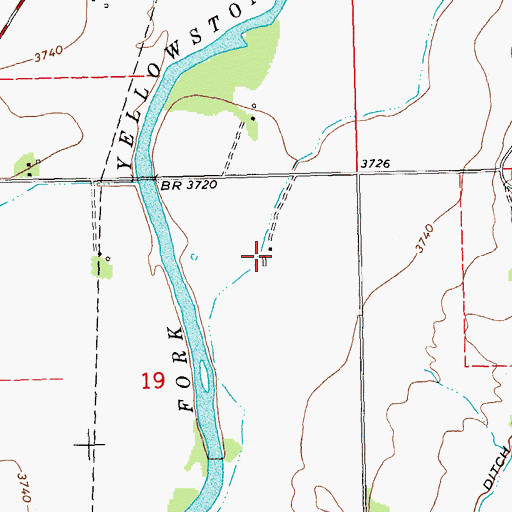 Topographic Map of 07S23E19AACC01 Well, MT
