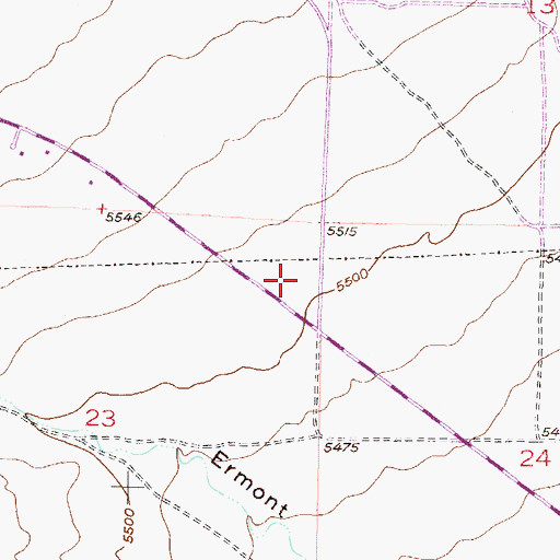 Topographic Map of 07S10W22AAD_01 Well, MT