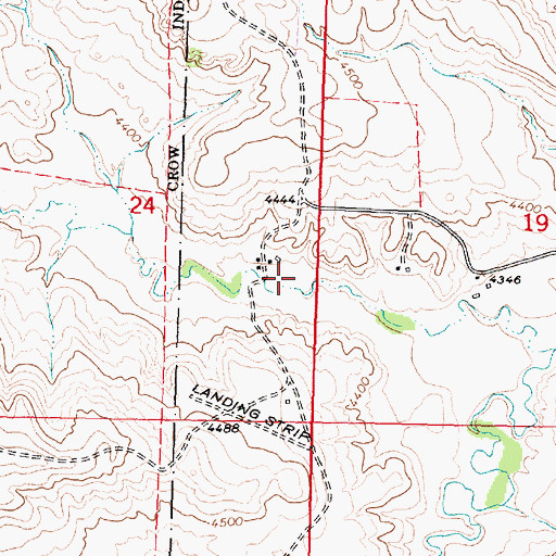 Topographic Map of 07S38E24DADB01 Spring, MT
