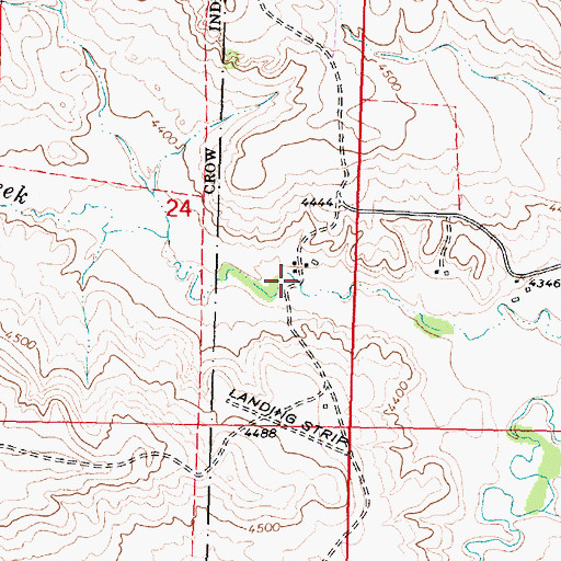 Topographic Map of 07S38E24DBD_02 Spring, MT
