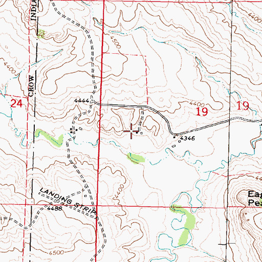 Topographic Map of 07S39E19CBD_01 Well, MT