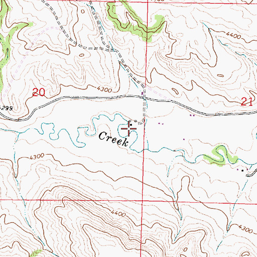 Topographic Map of 07S39E20DADA01 Well, MT