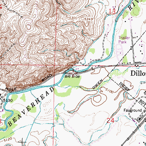 Topographic Map of 07S09W24BBAA01 Well, MT