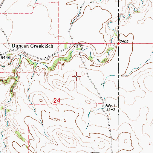 Topographic Map of 07S54E24AB__01 Well, MT