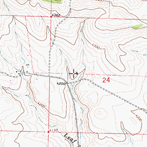 Topographic Map of 07S39E24BCD_01 Well, MT