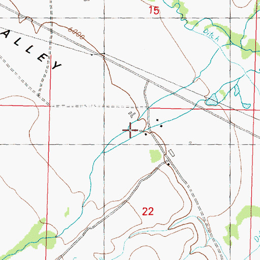Topographic Map of 07S12W22BAAD01 Well, MT