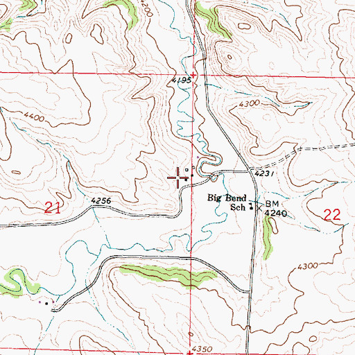 Topographic Map of 07S39E21ADA_01 Well, MT