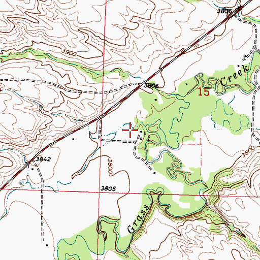 Topographic Map of 07S34E15CBDA01 Well, MT