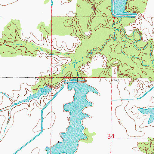 Topographic Map of Hobert Reservoir, AR