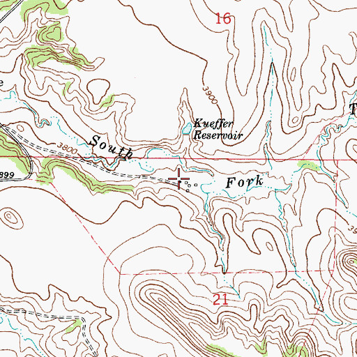 Topographic Map of 07S47E21BABC01 Well, MT