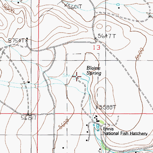 Topographic Map of 07S02W13CAC_01 Spring, MT