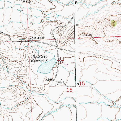 Topographic Map of 07S21E15BACD01 Well, MT