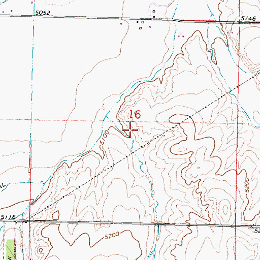 Topographic Map of 07S08W16CAA_01 Well, MT