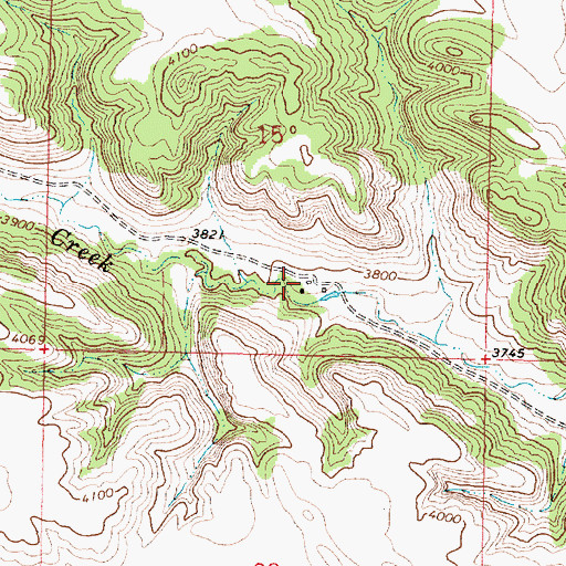 Topographic Map of 07S40E15DCBD01 Well, MT