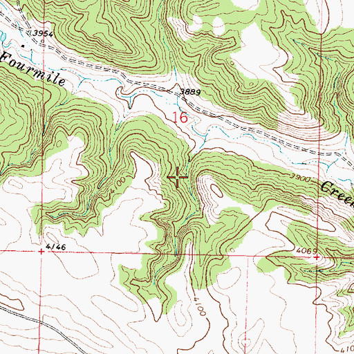 Topographic Map of 07S40E16DBCC01 Spring, MT