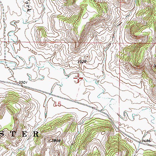 Topographic Map of 07S48E15ACAB01 Well, MT