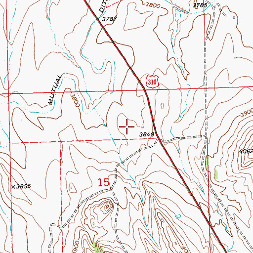 Topographic Map of 07S23E15ABCD01 Well, MT