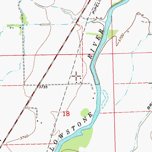 Topographic Map of 07S23E18ABDD01 Well, MT