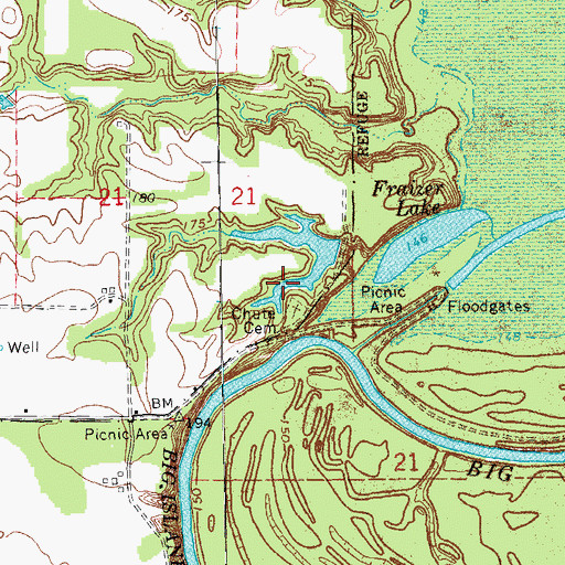 Topographic Map of Pike Pond, AR
