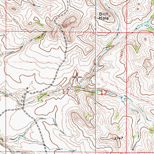Topographic Map of 07S54E17AC__01 Well, MT