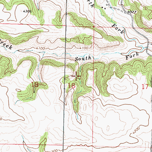 Topographic Map of 07S40E18ADAC01 Spring, MT