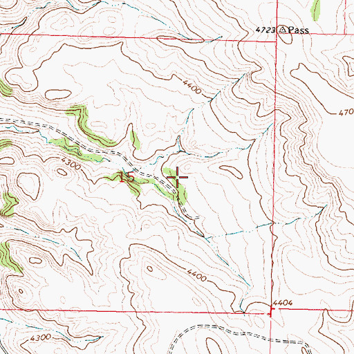 Topographic Map of 07S39E15DBA_01 Well, MT