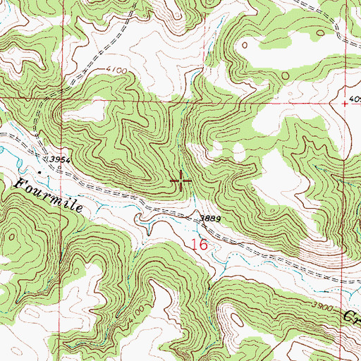Topographic Map of 07S40E16BDAA01 Spring, MT