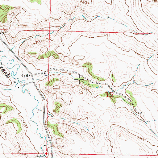 Topographic Map of 07S39E10CCDA__ Spring, MT