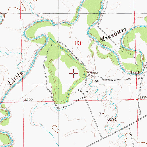 Topographic Map of 07S61E10CDDA01 Well, MT
