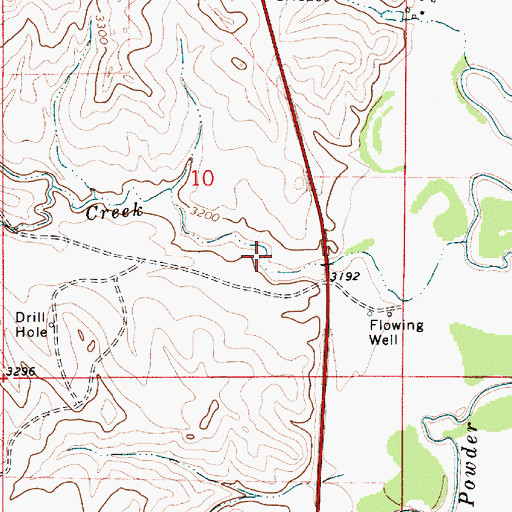 Topographic Map of 07S52E10DBDC01 Well, MT