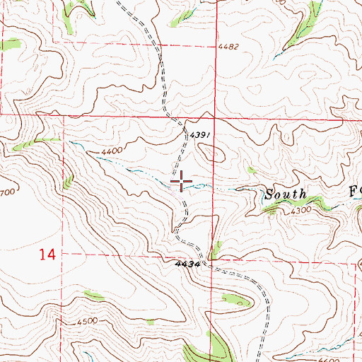 Topographic Map of 07S39E14AAD_01 Well, MT