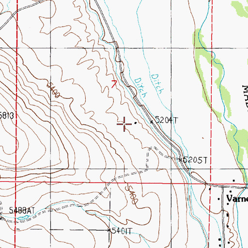 Topographic Map of 07S01W07DBCD01 Well, MT