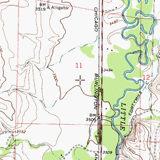 Topographic Map of 07S35E11DBCB01 Well, MT
