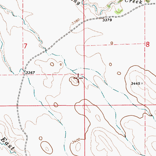 Topographic Map of 07S55E07DDAA01 Well, MT