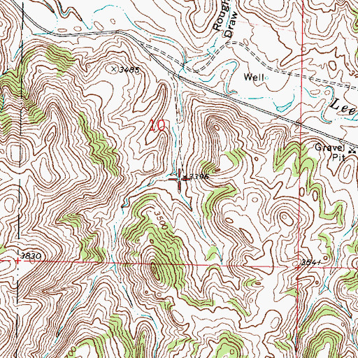 Topographic Map of 07S43E10DBCD01 Well, MT