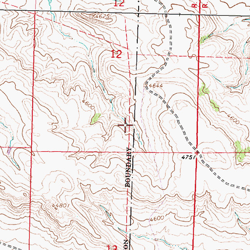 Topographic Map of 07S38E12DCA_01 Spring, MT