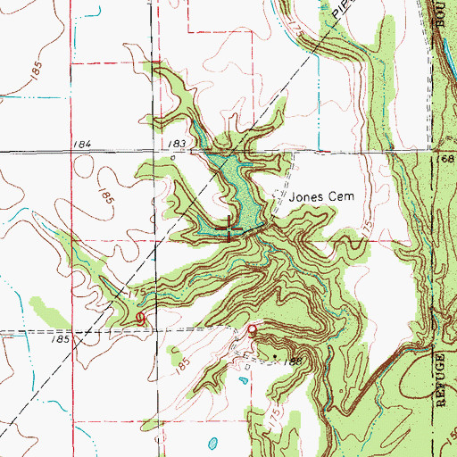 Topographic Map of Jones Lake, AR
