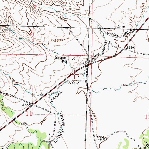Topographic Map of 07S3411AADB01_ Well, MT