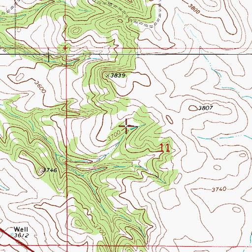 Topographic Map of 07S55E11BDCA01 Well, MT