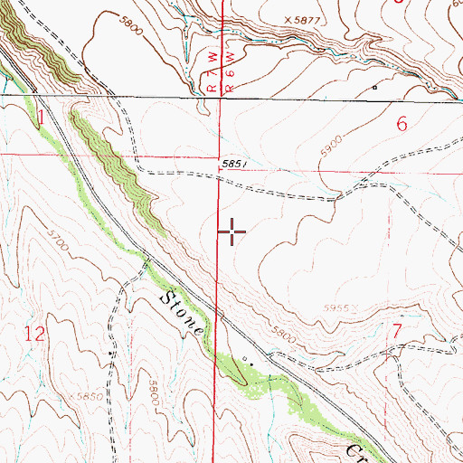 Topographic Map of 07S06W07BBAD01 Well, MT